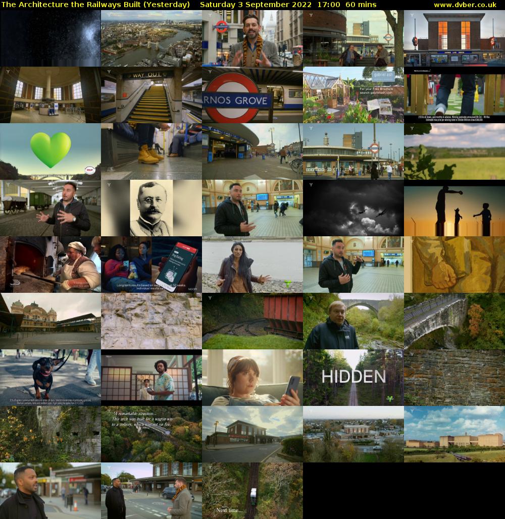 The Architecture The Railways Built (Yesterday) Saturday 3 September 2022 17:00 - 18:00