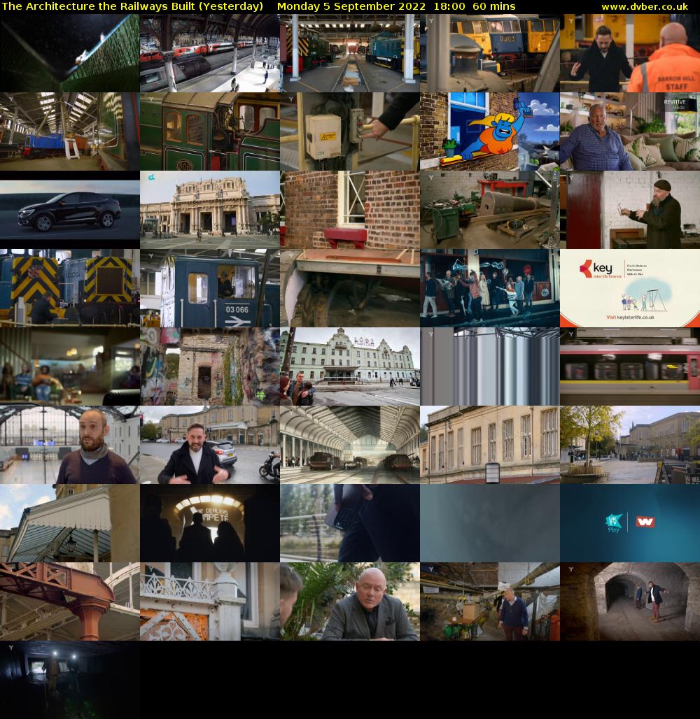 The Architecture The Railways Built (Yesterday) Monday 5 September 2022 18:00 - 19:00