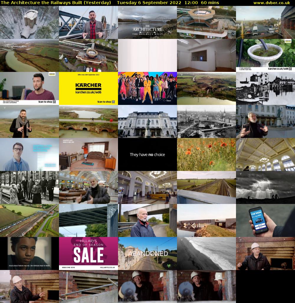 The Architecture The Railways Built (Yesterday) Tuesday 6 September 2022 12:00 - 13:00