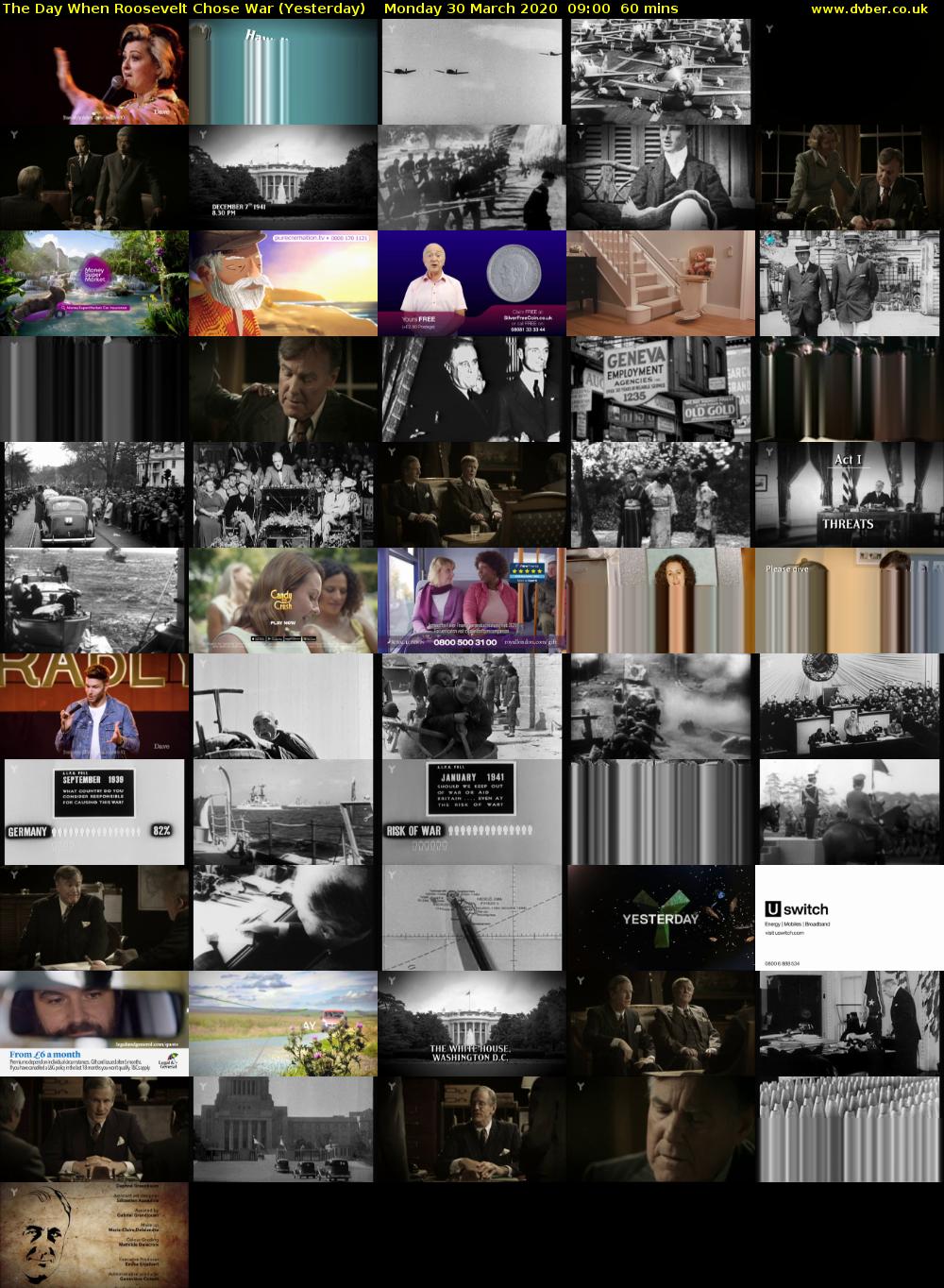 The Day When Roosevelt Chose War (Yesterday) Monday 30 March 2020 09:00 - 10:00