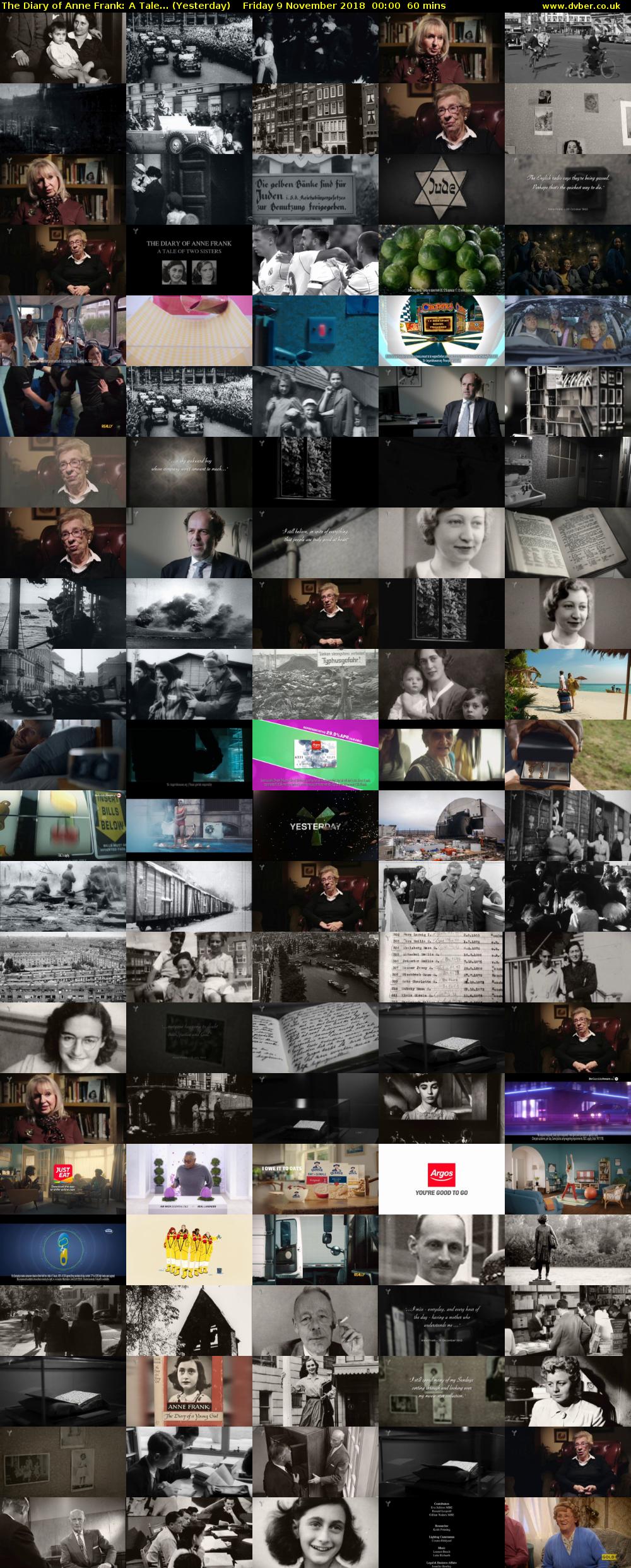 The Diary of Anne Frank: A Tale... (Yesterday) Friday 9 November 2018 00:00 - 01:00