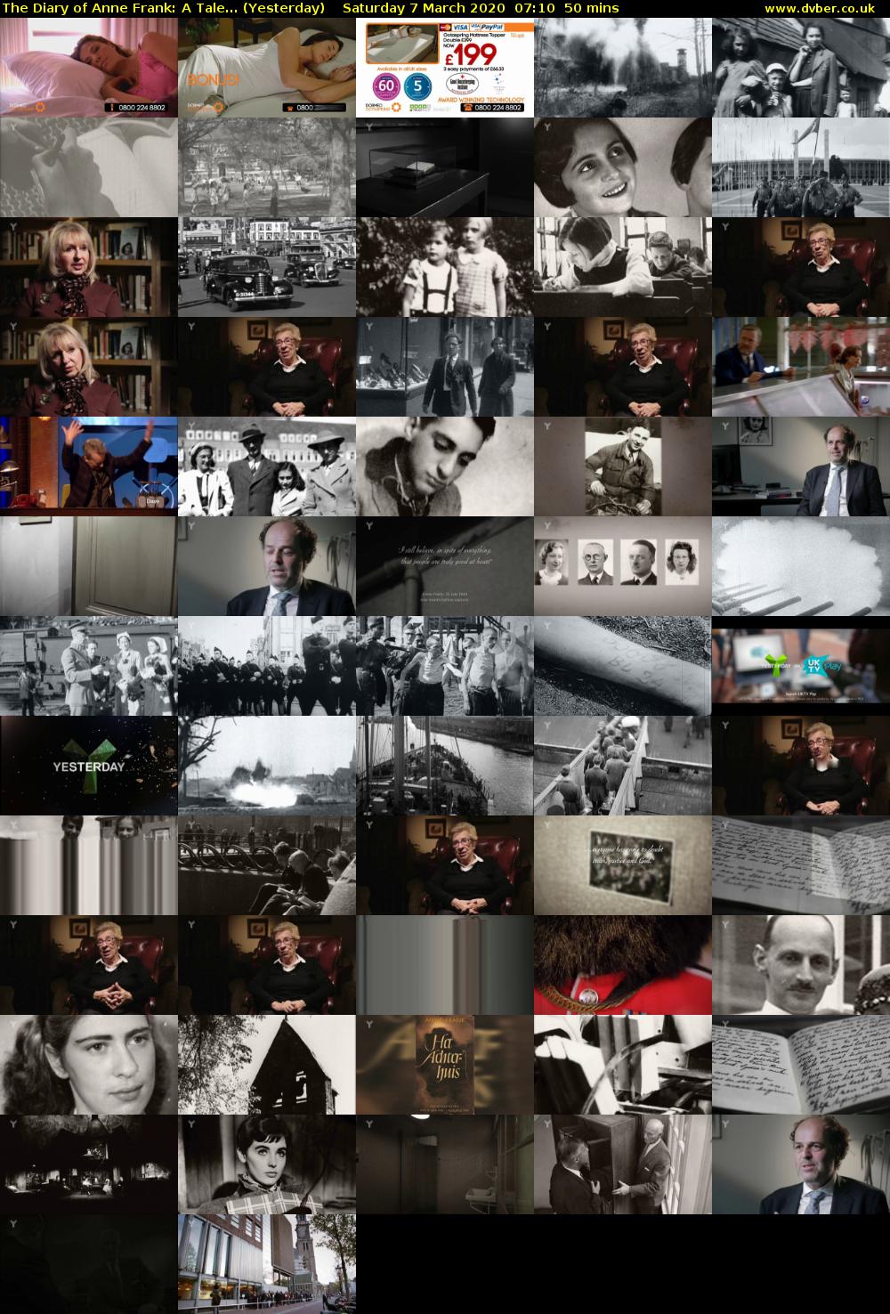 The Diary of Anne Frank: A Tale... (Yesterday) Saturday 7 March 2020 07:10 - 08:00