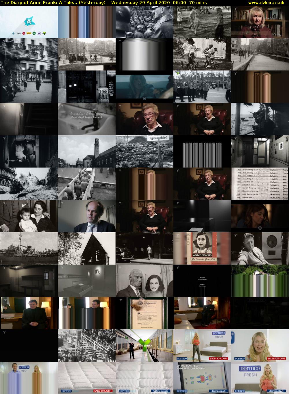 The Diary of Anne Frank: A Tale... (Yesterday) Wednesday 29 April 2020 06:00 - 07:10