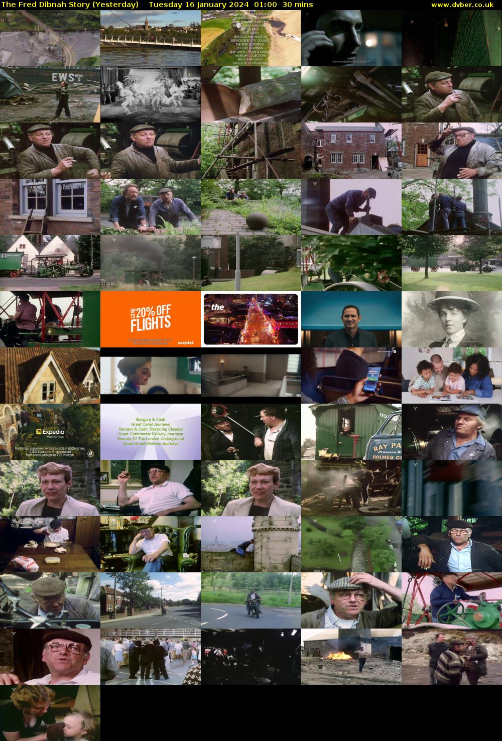 The Fred Dibnah Story (Yesterday) Tuesday 16 January 2024 01:00 - 01:30