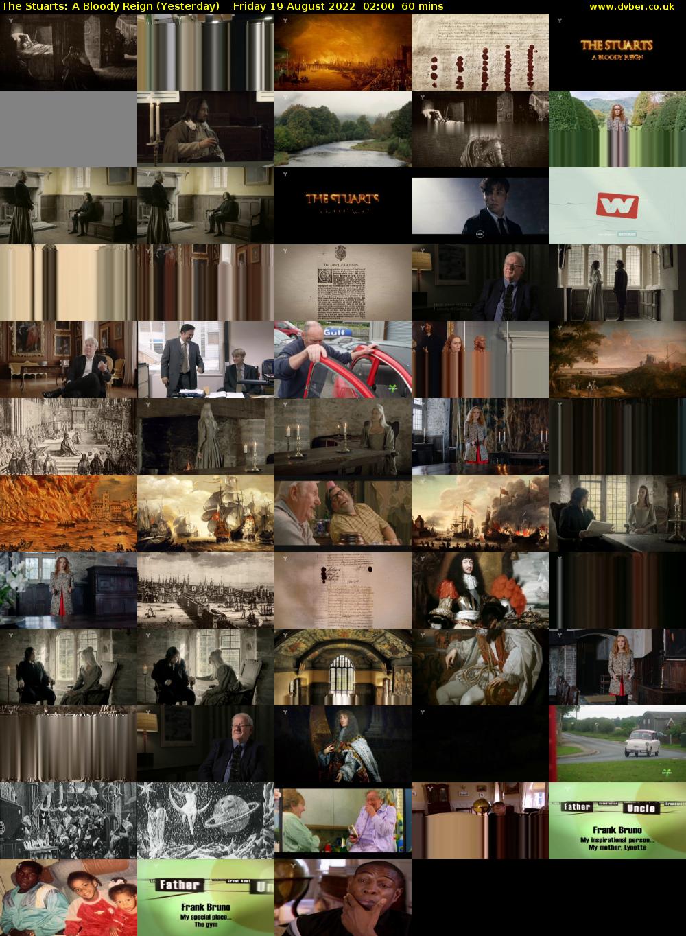 The Stuarts: A Bloody Reign (Yesterday) Friday 19 August 2022 02:00 - 03:00
