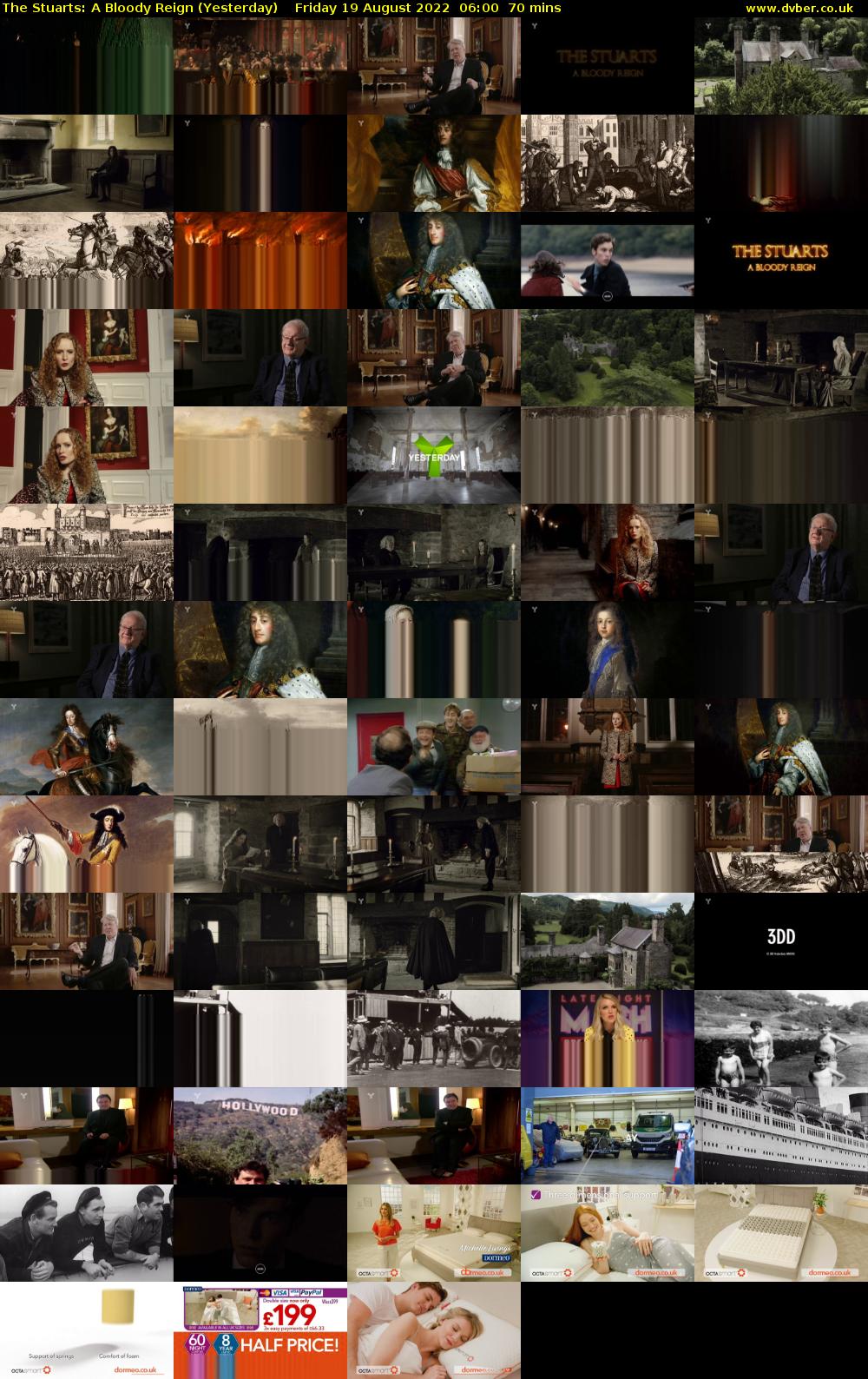 The Stuarts: A Bloody Reign (Yesterday) Friday 19 August 2022 06:00 - 07:10