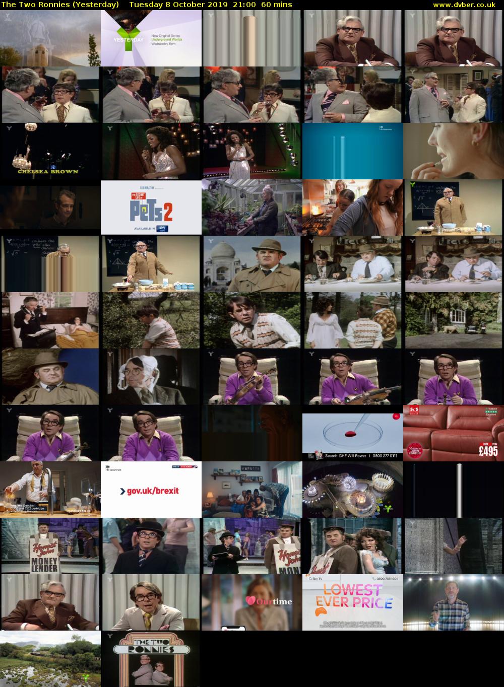 The Two Ronnies (Yesterday) Tuesday 8 October 2019 21:00 - 22:00