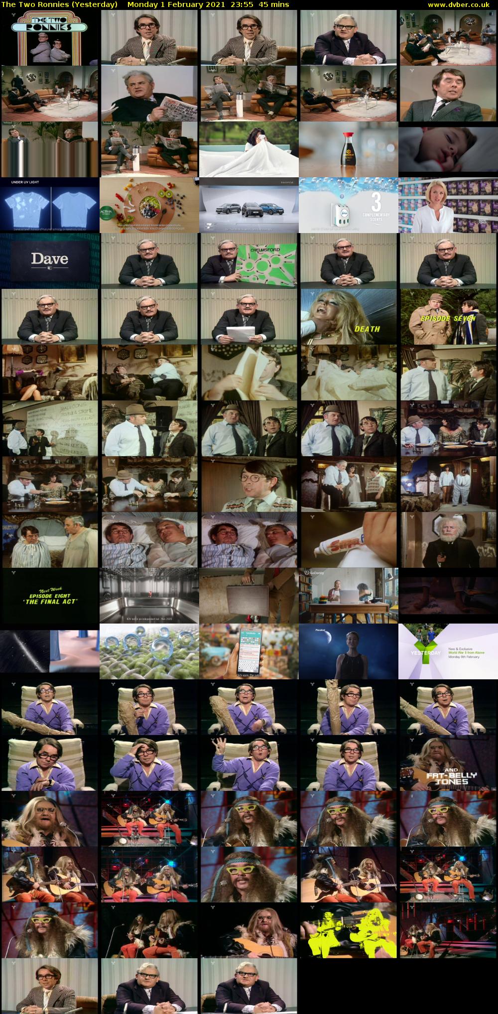 The Two Ronnies (Yesterday) Monday 1 February 2021 23:55 - 00:40
