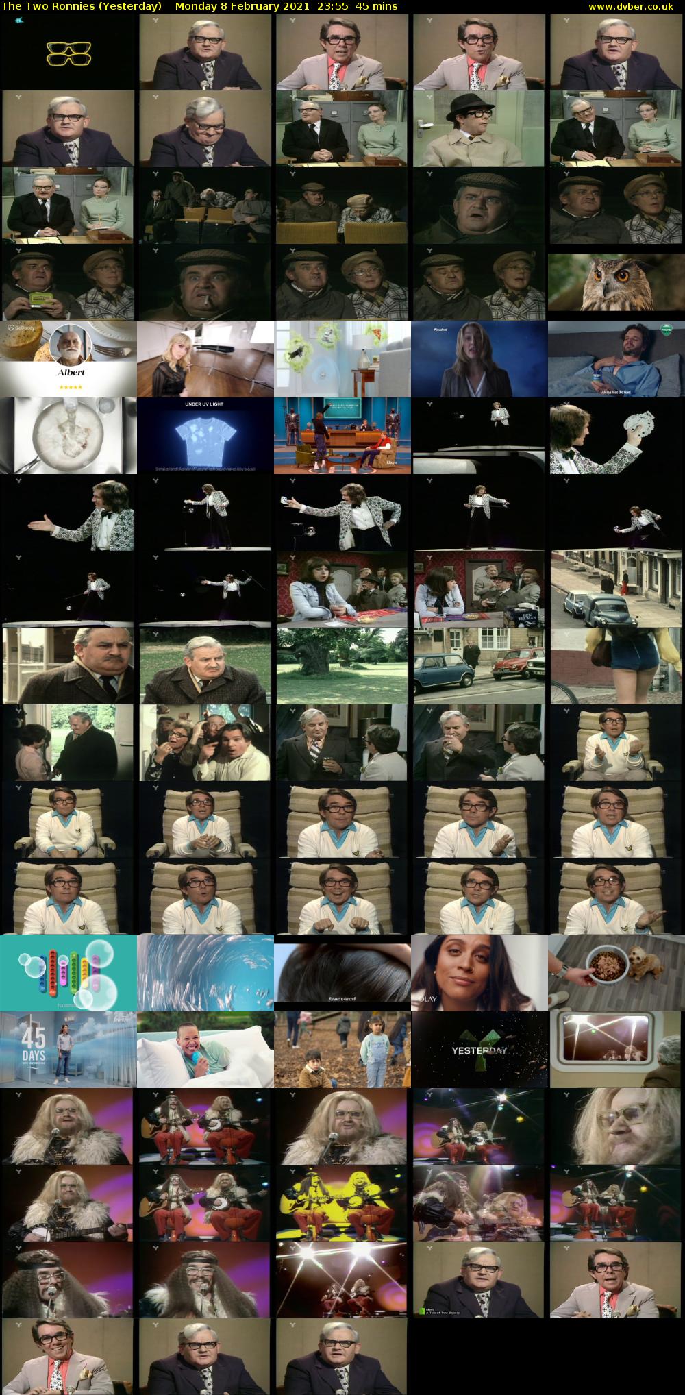 The Two Ronnies (Yesterday) Monday 8 February 2021 23:55 - 00:40