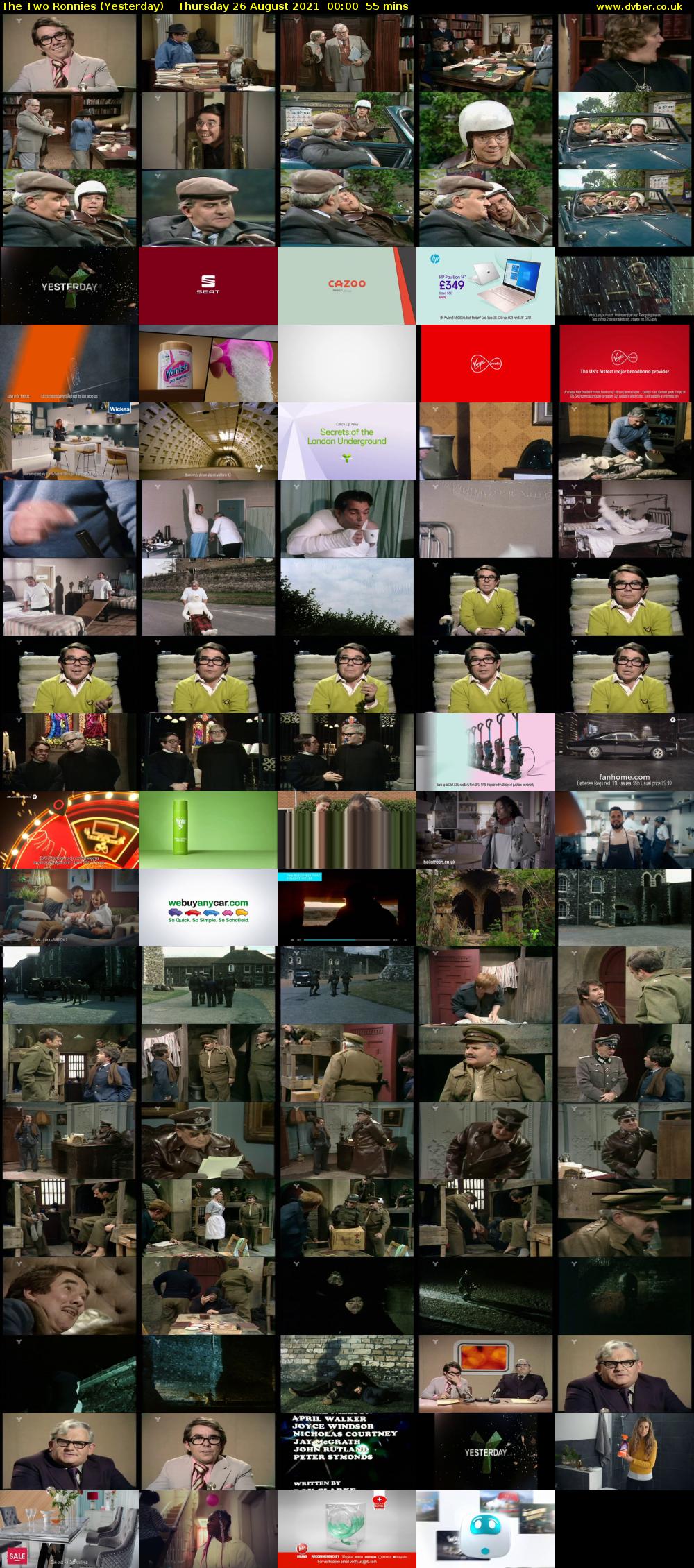 The Two Ronnies (Yesterday) Thursday 26 August 2021 00:00 - 00:55