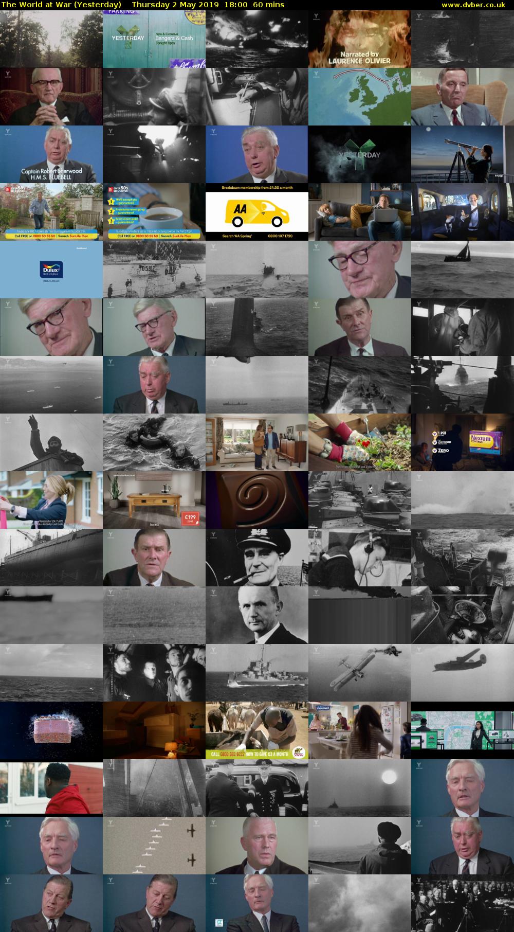 The World at War (Yesterday) Thursday 2 May 2019 18:00 - 19:00