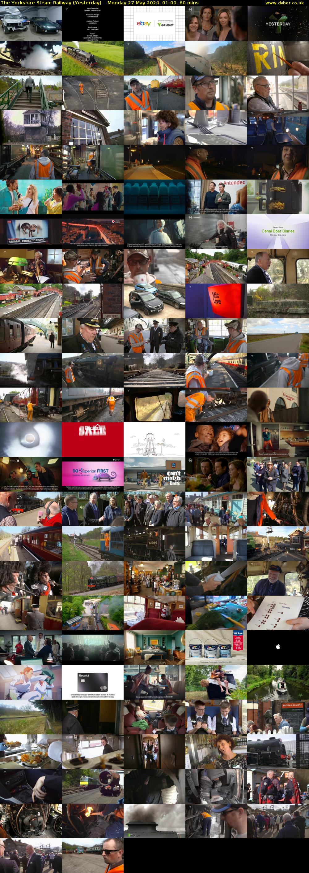 The Yorkshire Steam Railway (Yesterday) Monday 27 May 2024 01:00 - 02:00