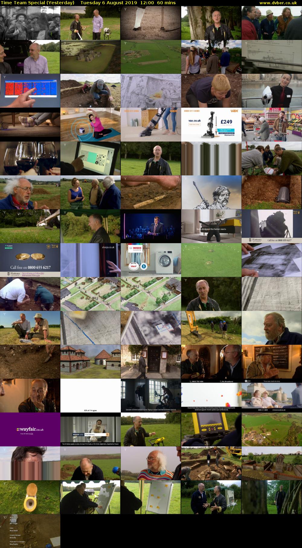 Time Team Special (Yesterday) Tuesday 6 August 2019 12:00 - 13:00