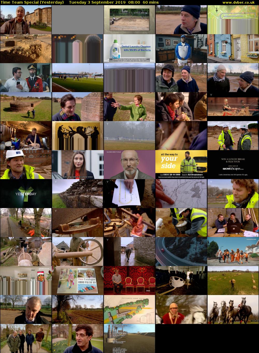 Time Team Special (Yesterday) Tuesday 3 September 2019 08:00 - 09:00
