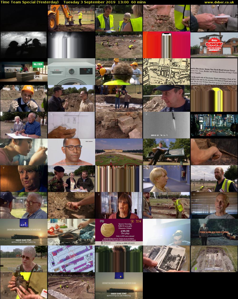 Time Team Special (Yesterday) Tuesday 3 September 2019 13:00 - 14:00