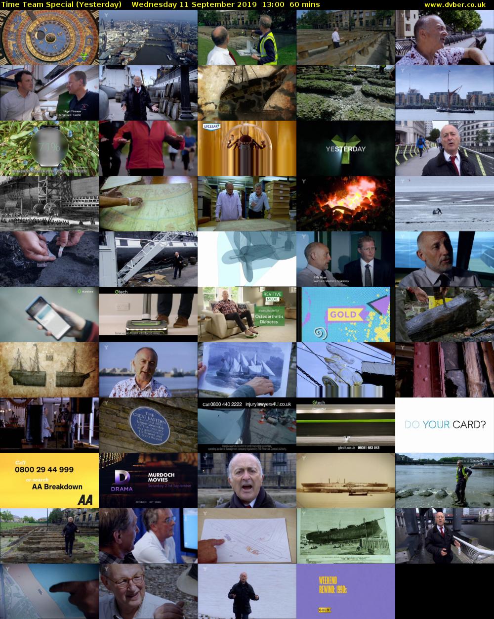 Time Team Special (Yesterday) Wednesday 11 September 2019 13:00 - 14:00
