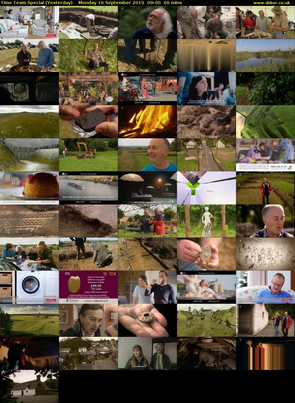 Time Team Special (Yesterday) Monday 16 September 2019 09:00 - 10:00