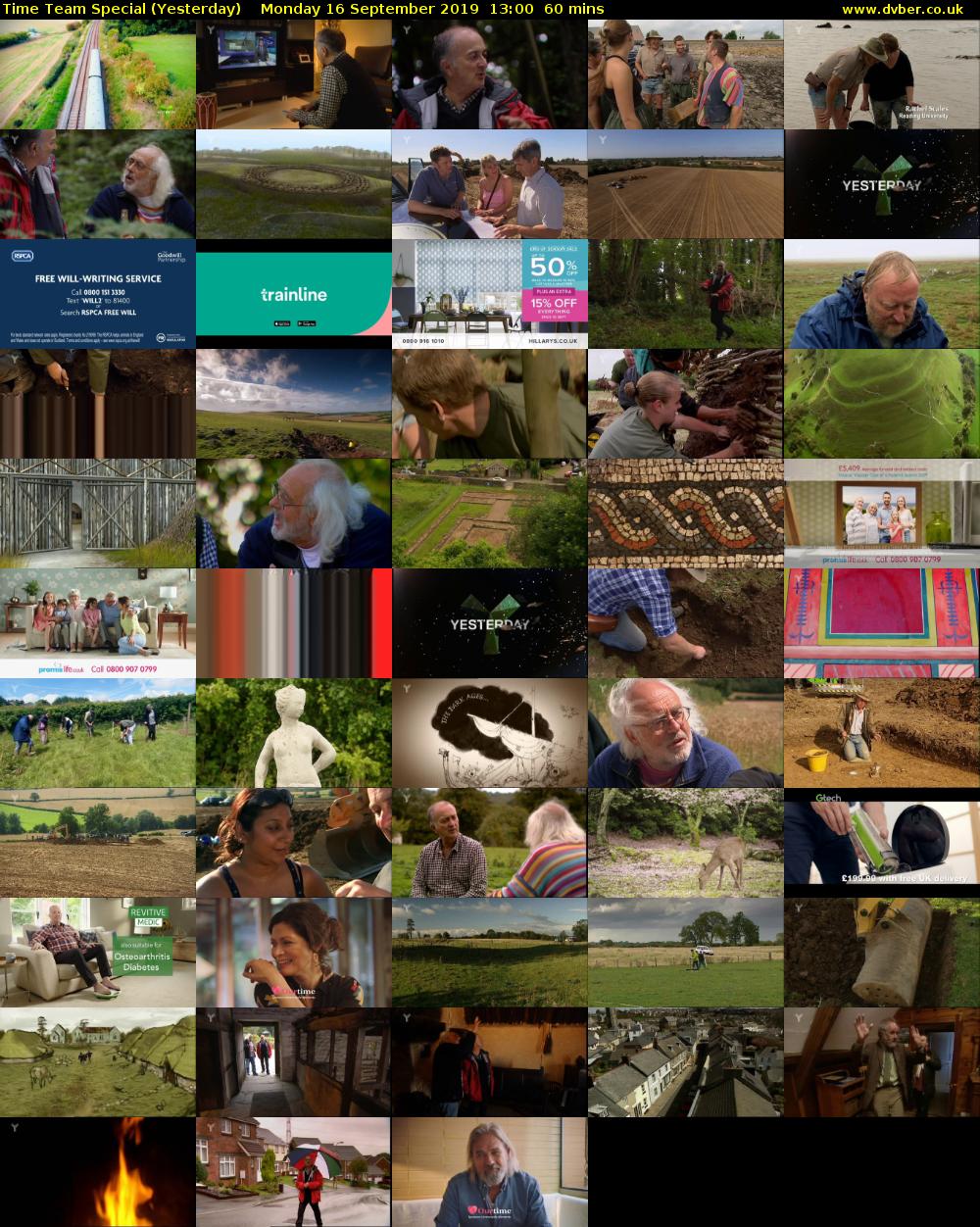 Time Team Special (Yesterday) Monday 16 September 2019 13:00 - 14:00