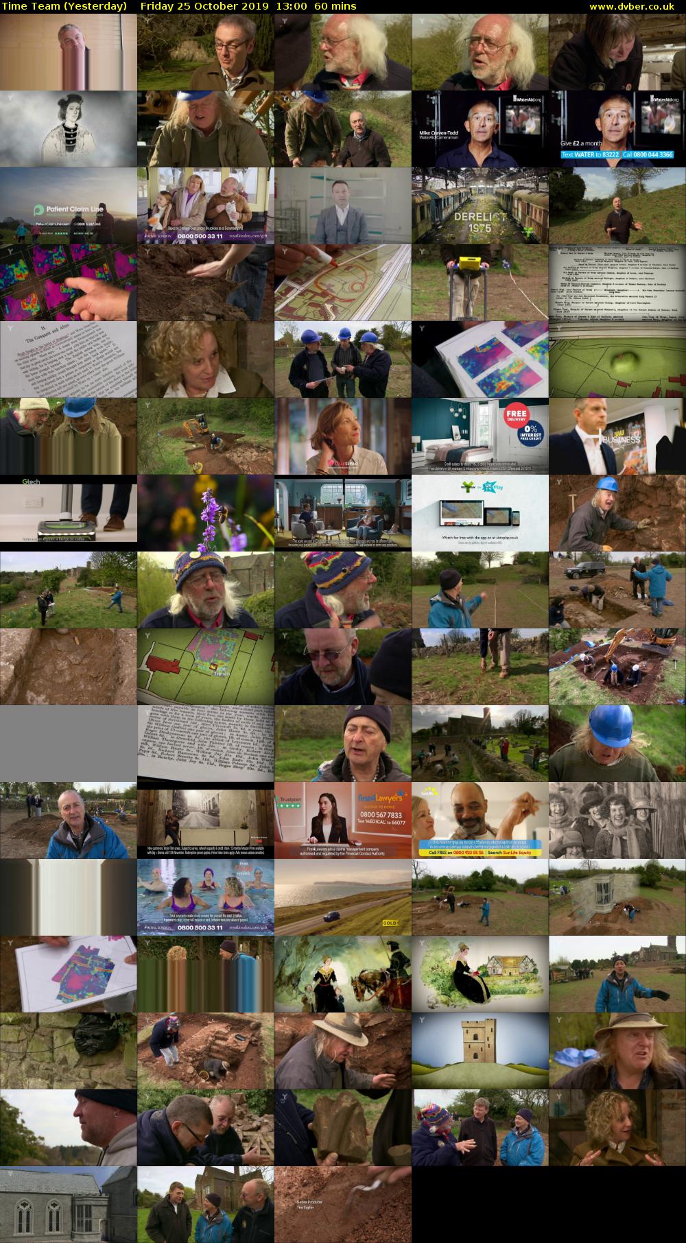 Time Team (Yesterday) Friday 25 October 2019 13:00 - 14:00