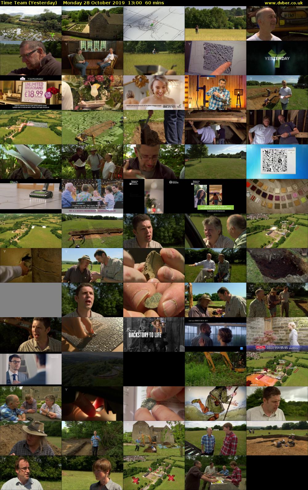 Time Team (Yesterday) Monday 28 October 2019 13:00 - 14:00