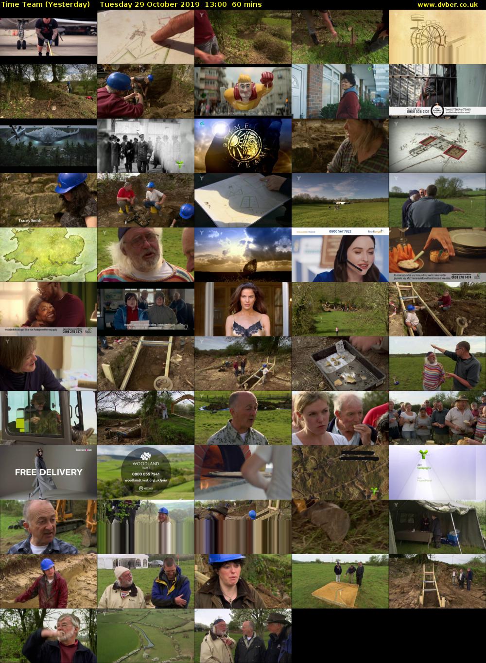 Time Team (Yesterday) Tuesday 29 October 2019 13:00 - 14:00