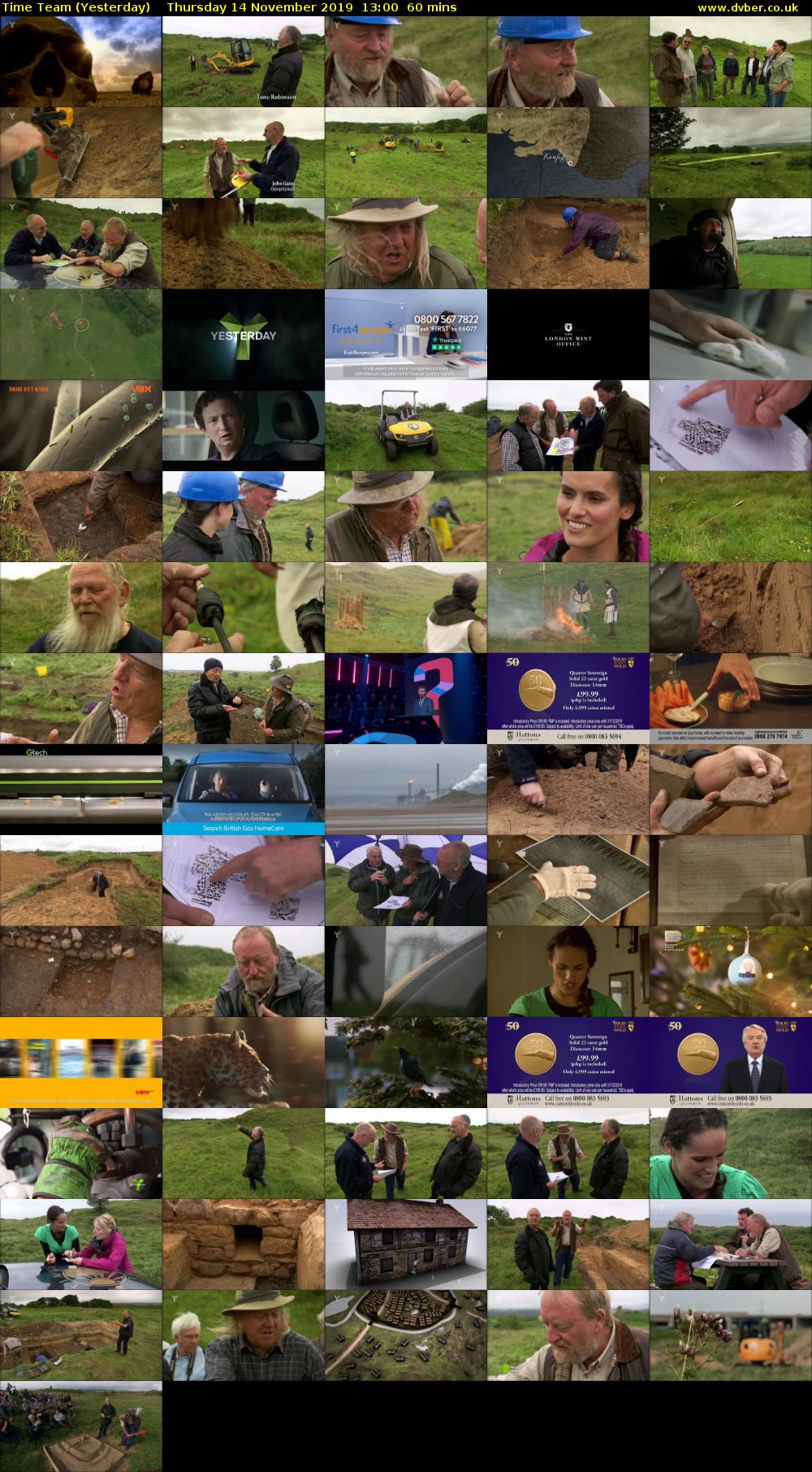 Time Team (Yesterday) Thursday 14 November 2019 13:00 - 14:00