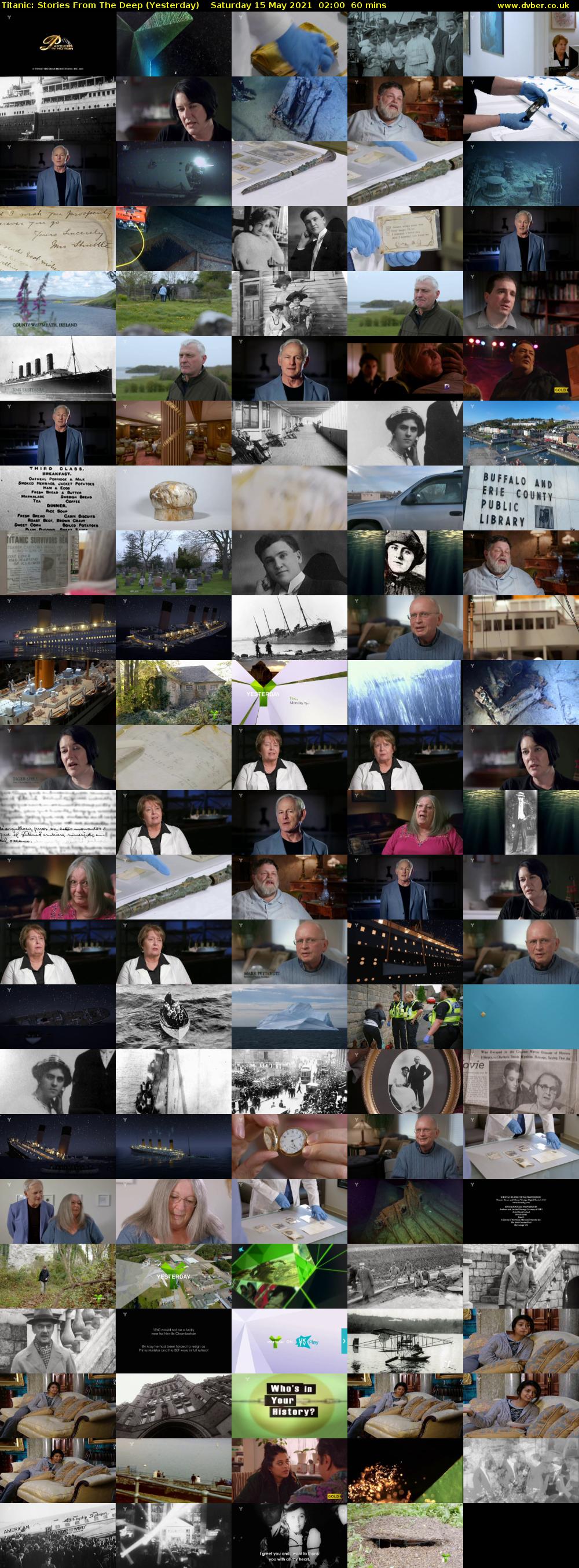 Titanic: Stories From The Deep (Yesterday) Saturday 15 May 2021 02:00 - 03:00