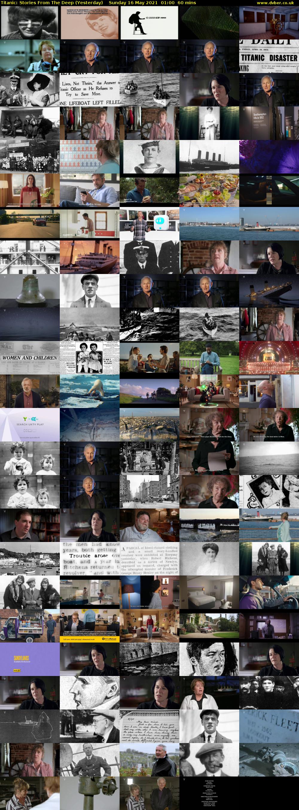 Titanic: Stories From The Deep (Yesterday) Sunday 16 May 2021 01:00 - 02:00
