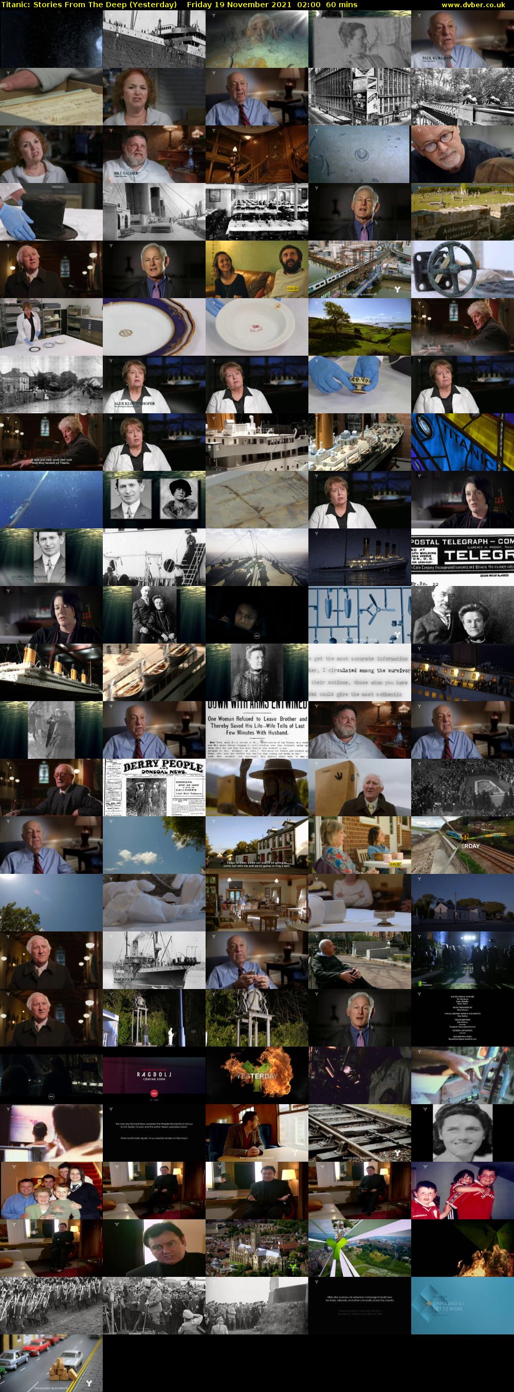 Titanic: Stories From The Deep (Yesterday) Friday 19 November 2021 02:00 - 03:00