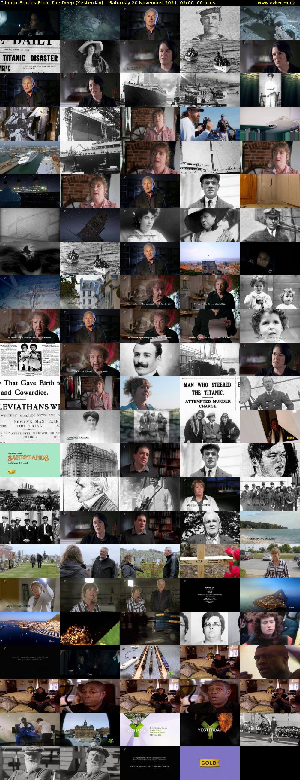 Titanic: Stories From The Deep (Yesterday) Saturday 20 November 2021 02:00 - 03:00