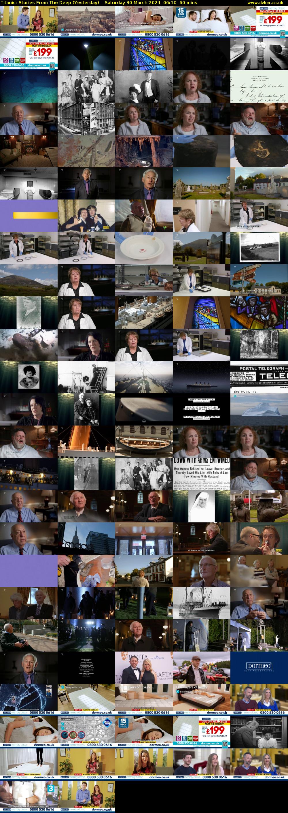 Titanic: Stories From The Deep (Yesterday) Saturday 30 March 2024 06:10 - 07:10
