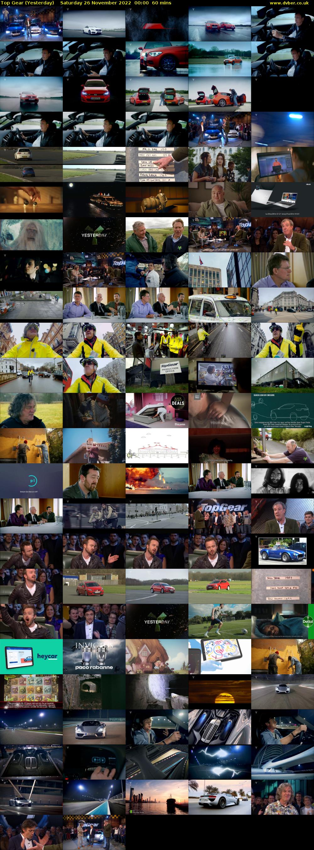 Top Gear (Yesterday) Saturday 26 November 2022 00:00 - 01:00