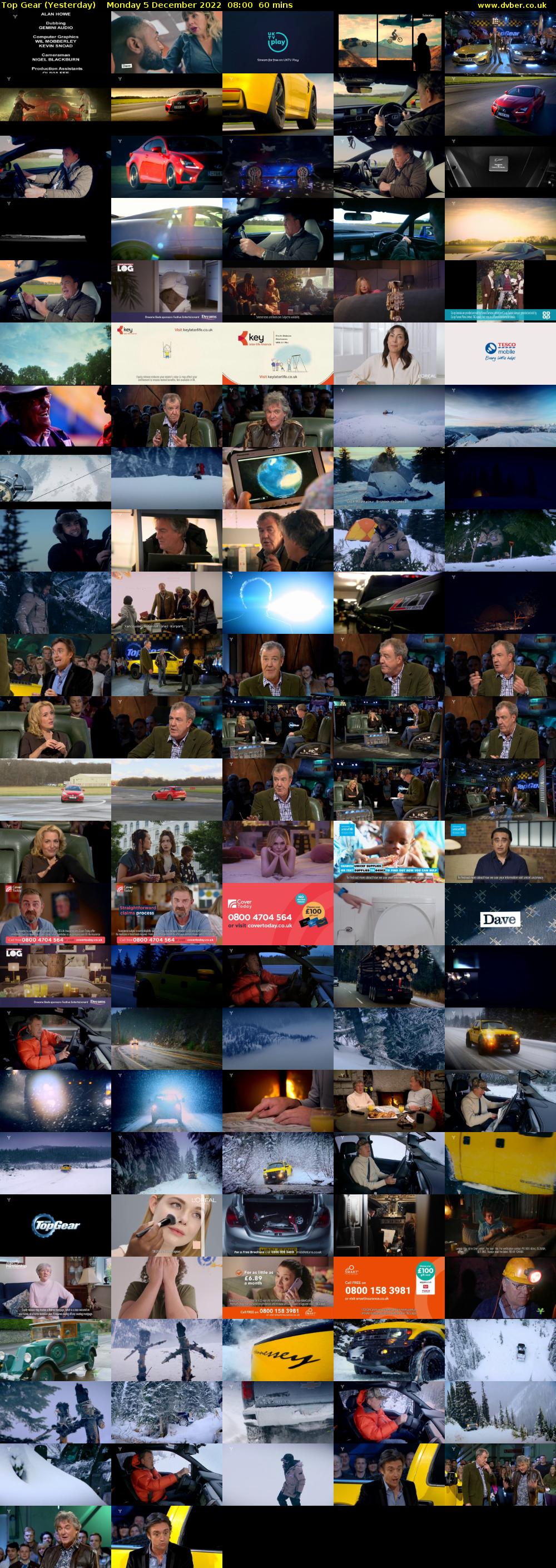 Top Gear (Yesterday) Monday 5 December 2022 08:00 - 09:00
