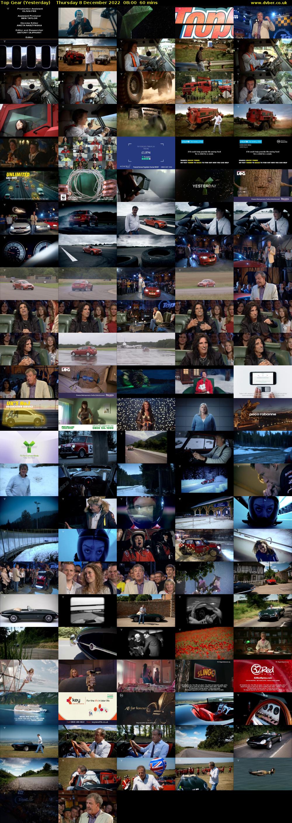 Top Gear (Yesterday) Thursday 8 December 2022 08:00 - 09:00