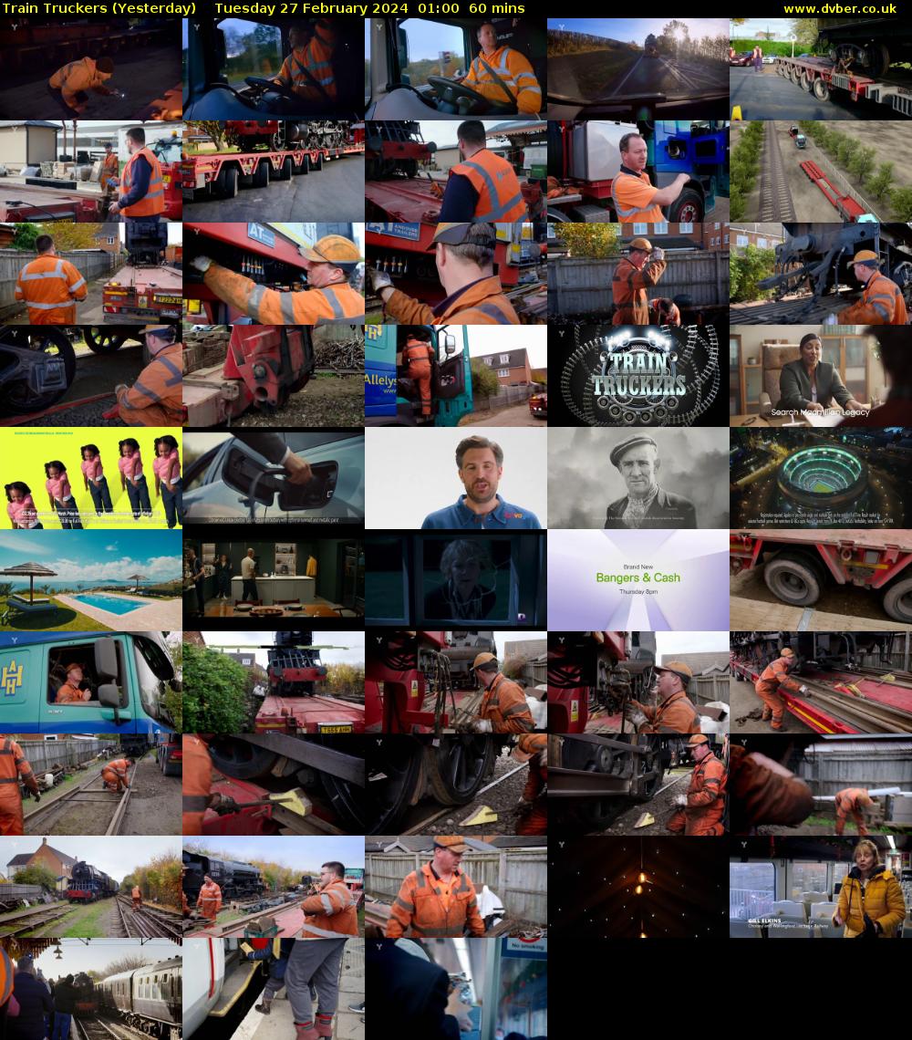 Train Truckers (Yesterday) Tuesday 27 February 2024 01:00 - 02:00