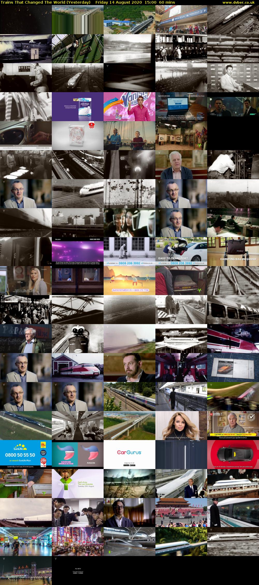 Trains That Changed The World (Yesterday) Friday 14 August 2020 15:00 - 16:00