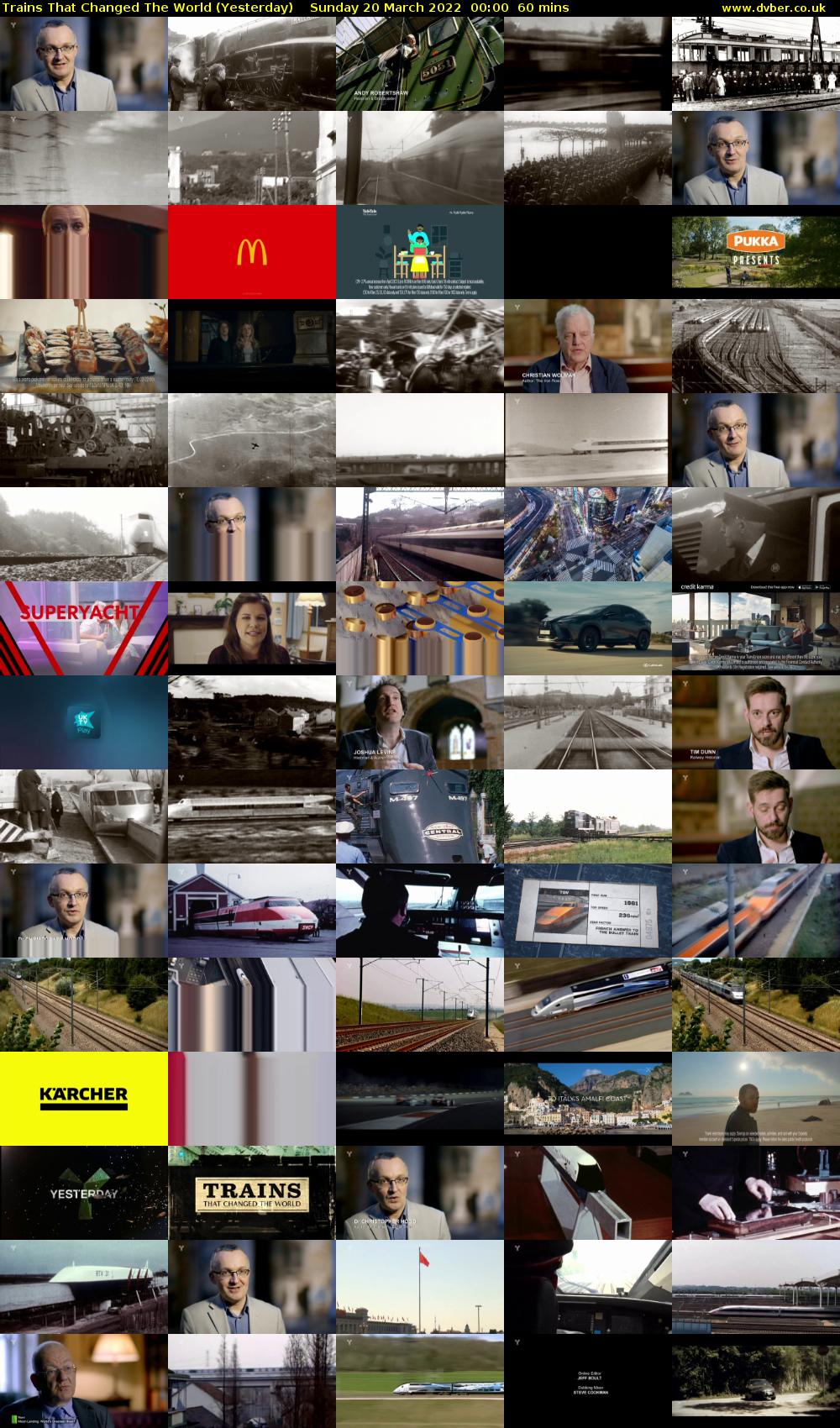 Trains That Changed The World (Yesterday) Sunday 20 March 2022 00:00 - 01:00