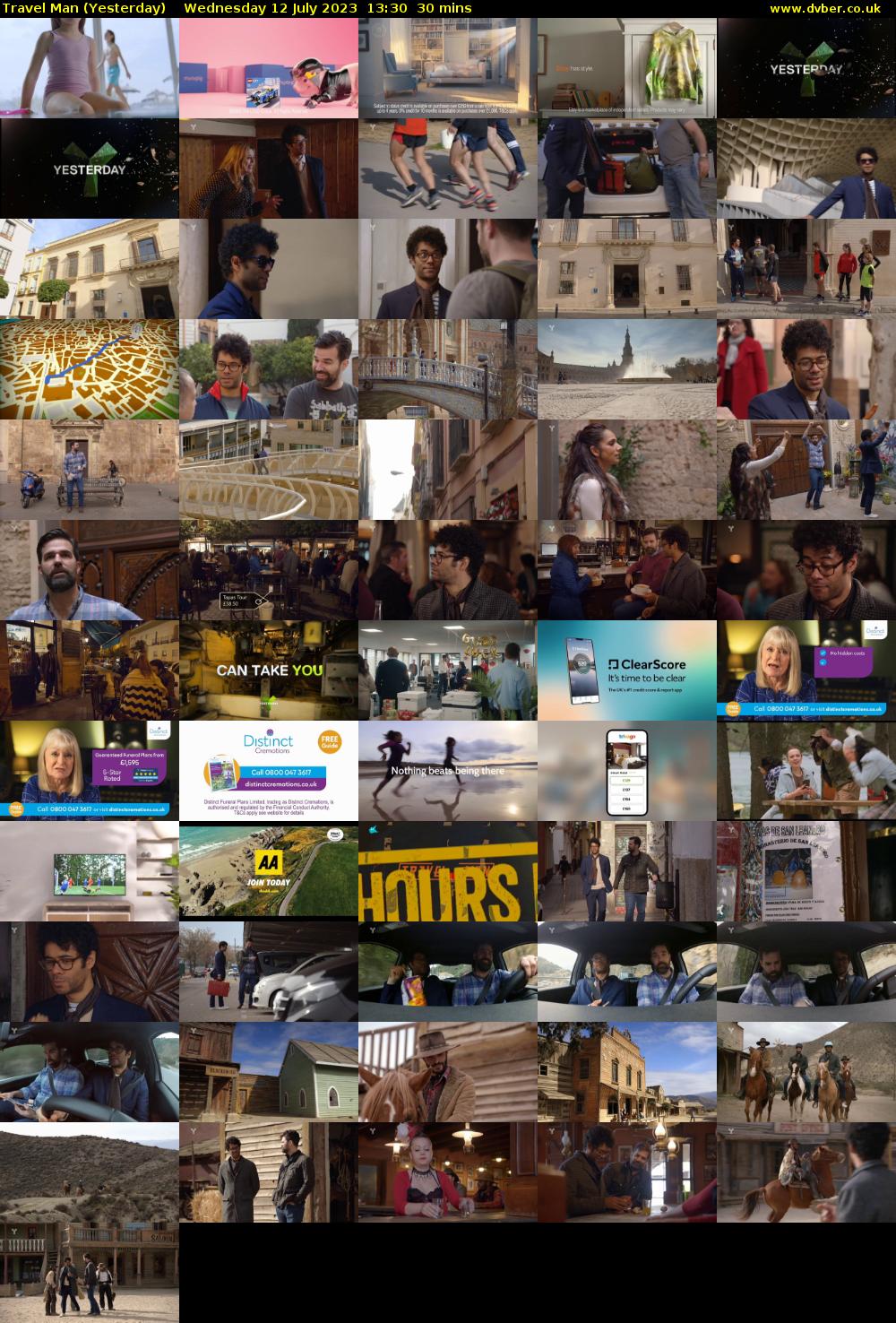Travel Man (Yesterday) Wednesday 12 July 2023 13:30 - 14:00