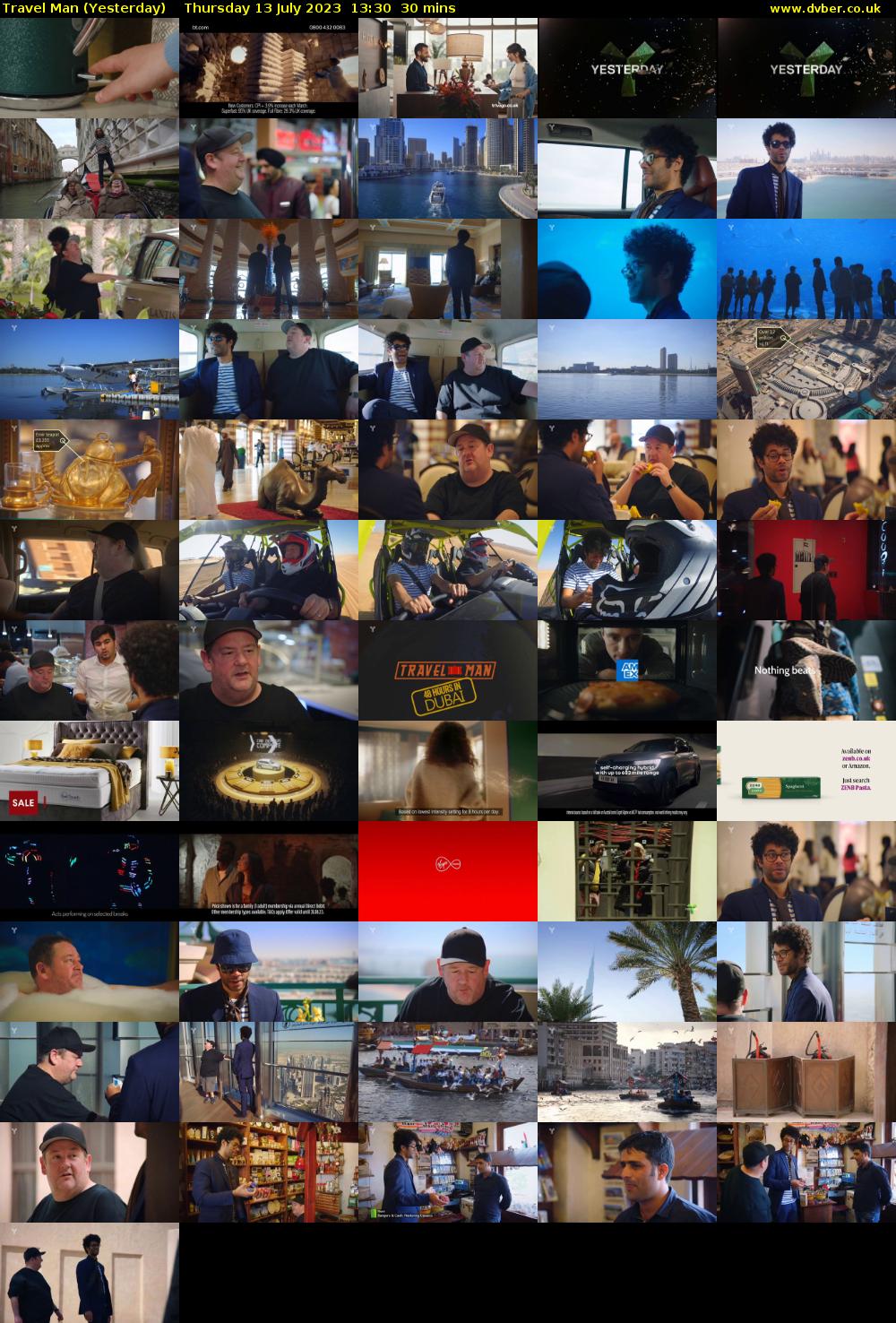 Travel Man (Yesterday) Thursday 13 July 2023 13:30 - 14:00