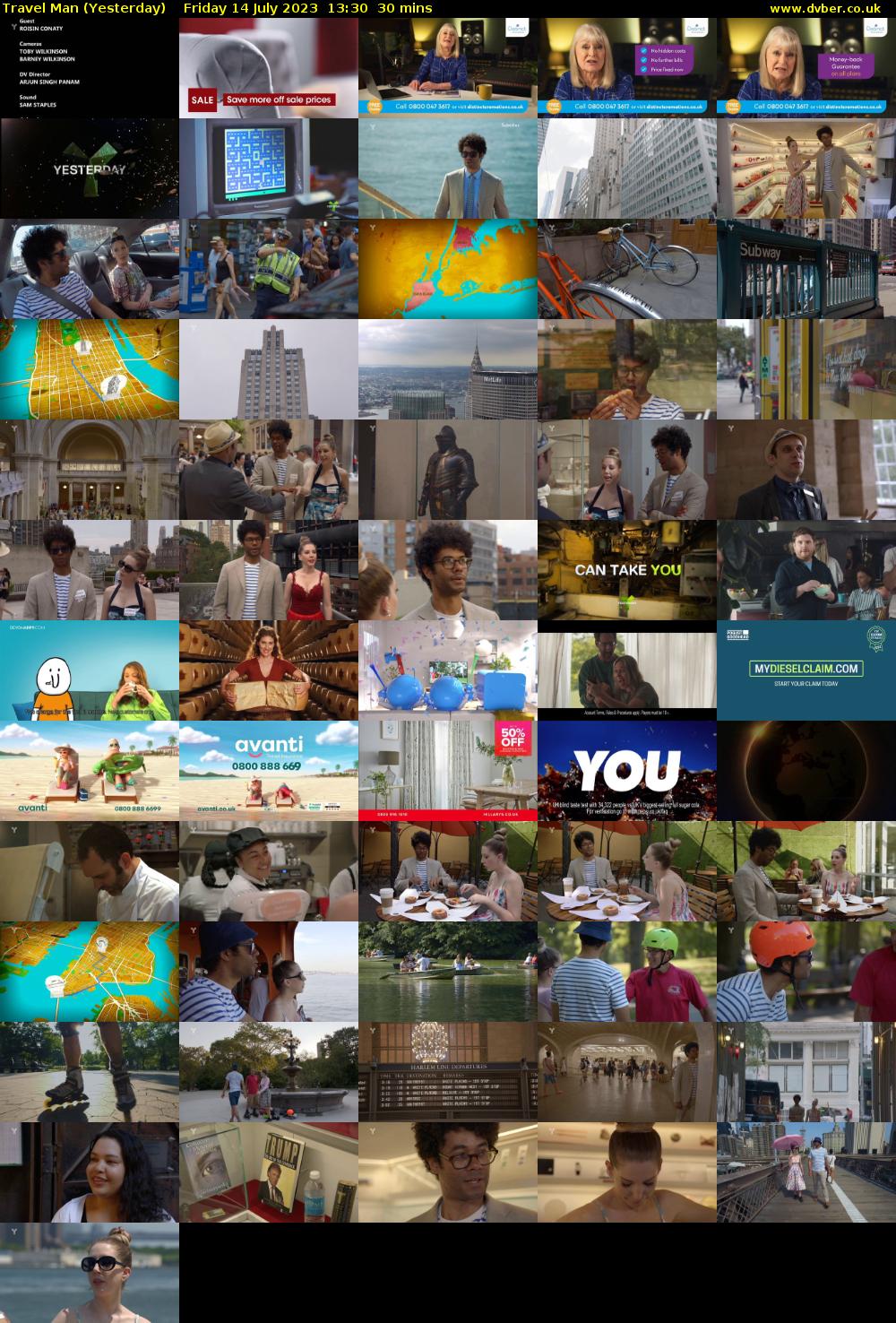 Travel Man (Yesterday) Friday 14 July 2023 13:30 - 14:00