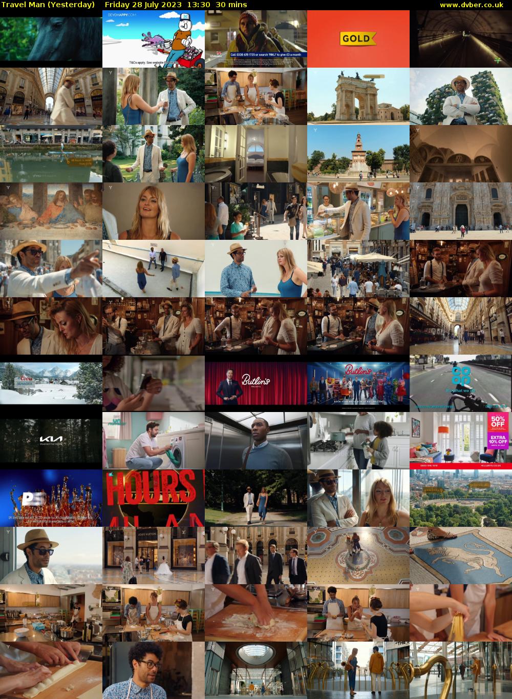 Travel Man (Yesterday) Friday 28 July 2023 13:30 - 14:00