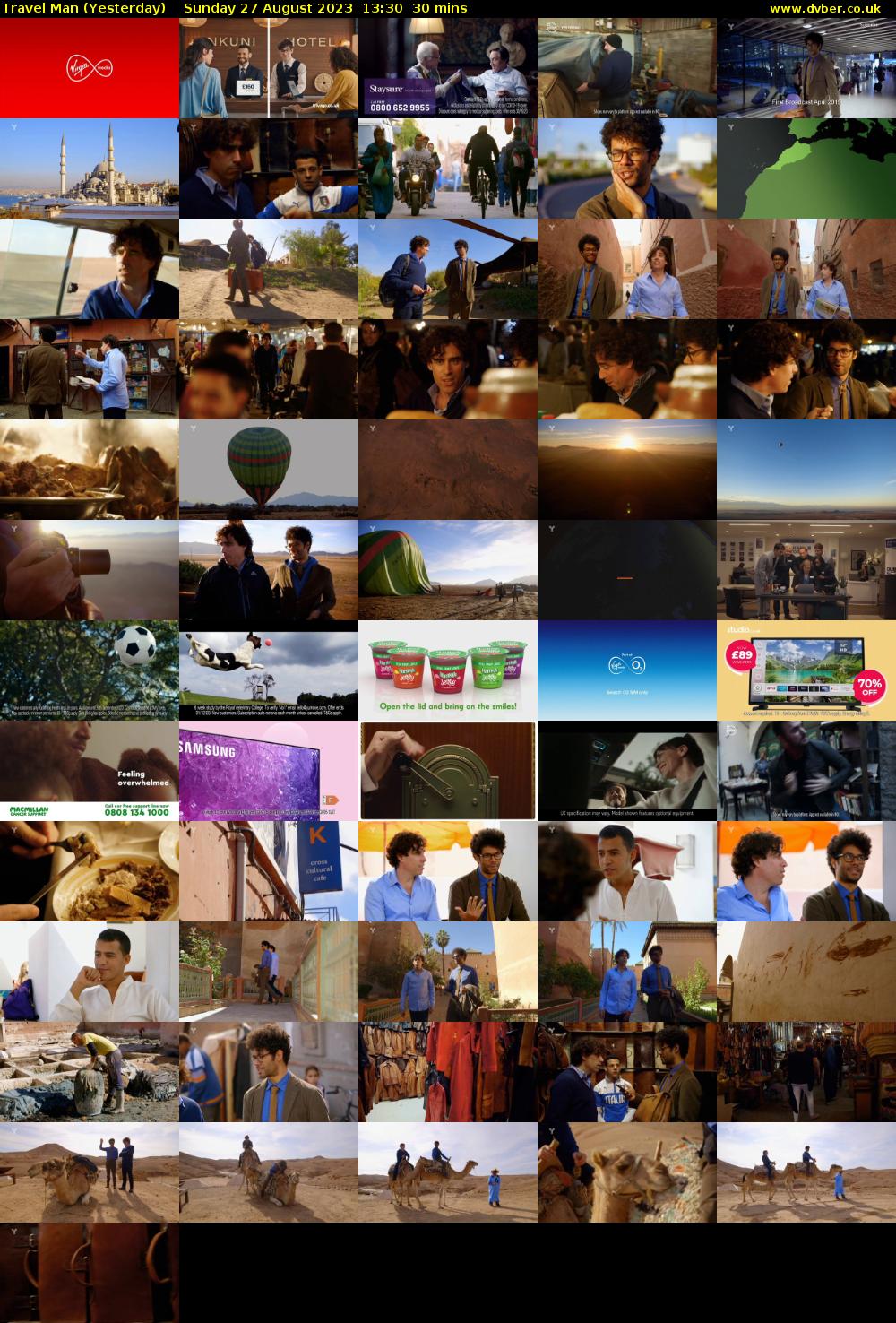 Travel Man (Yesterday) Sunday 27 August 2023 13:30 - 14:00