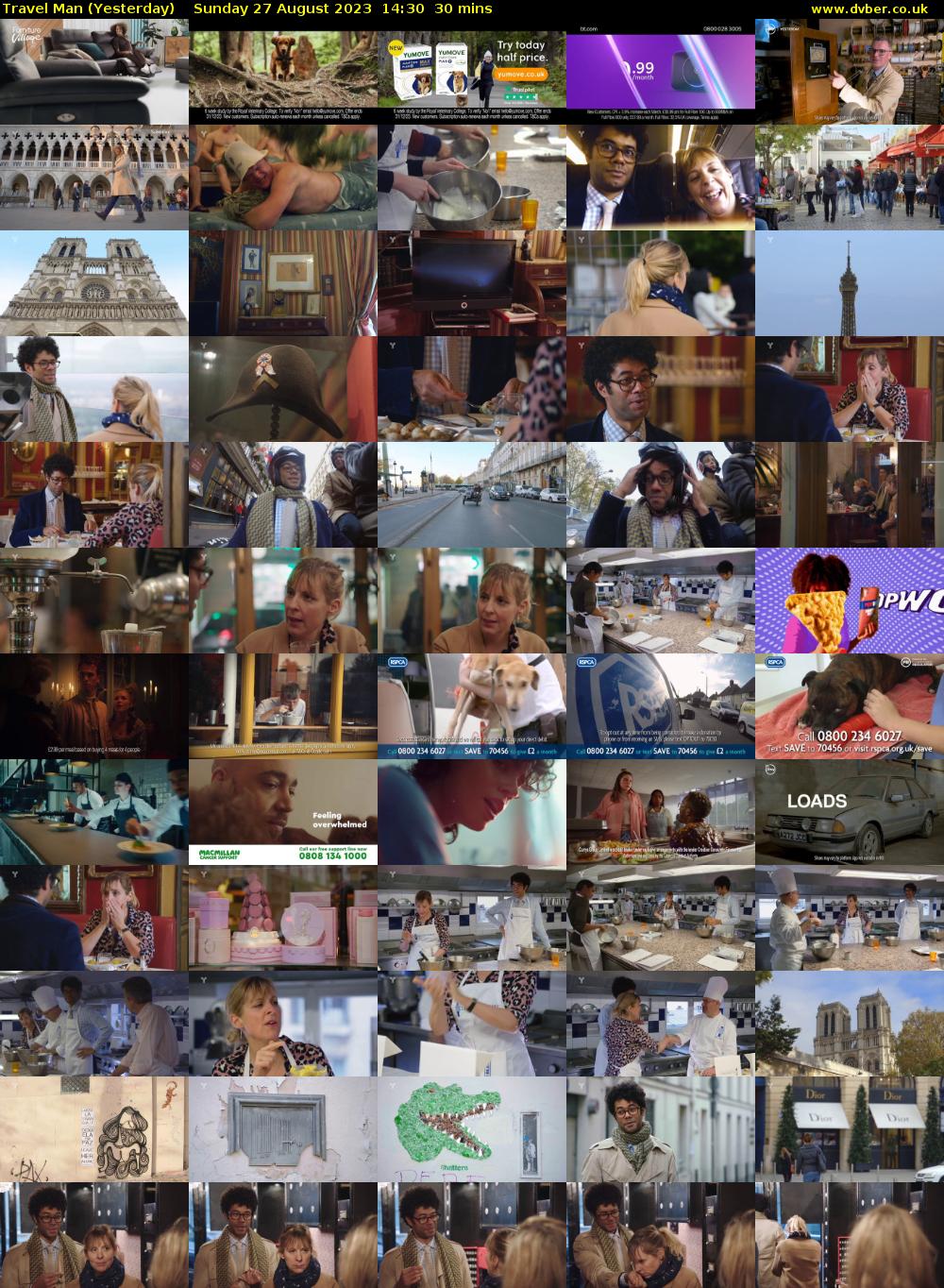 Travel Man (Yesterday) Sunday 27 August 2023 14:30 - 15:00