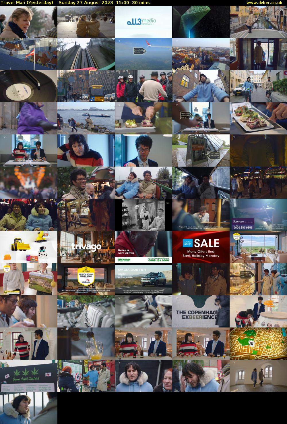 Travel Man (Yesterday) Sunday 27 August 2023 15:00 - 15:30