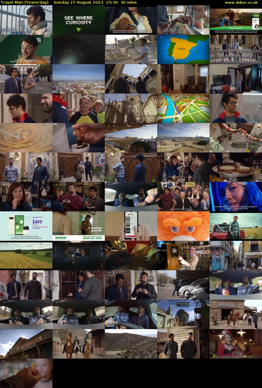 Travel Man (Yesterday) Sunday 27 August 2023 15:30 - 16:00
