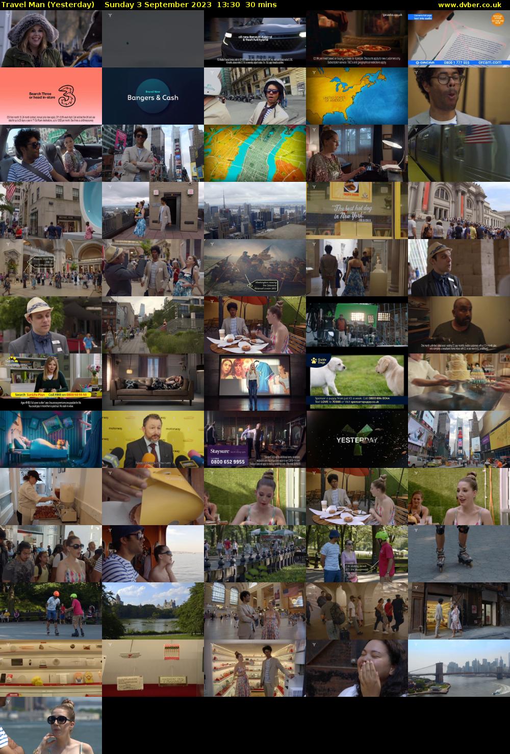 Travel Man (Yesterday) Sunday 3 September 2023 13:30 - 14:00