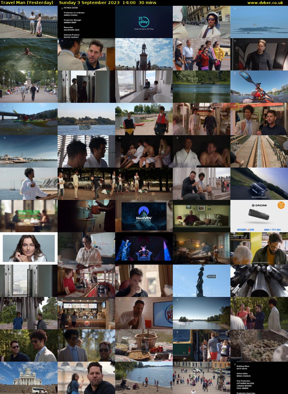 Travel Man (Yesterday) Sunday 3 September 2023 14:00 - 14:30