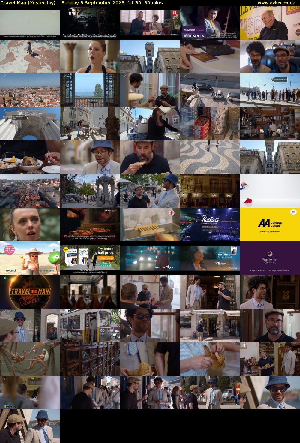 Travel Man (Yesterday) Sunday 3 September 2023 14:30 - 15:00