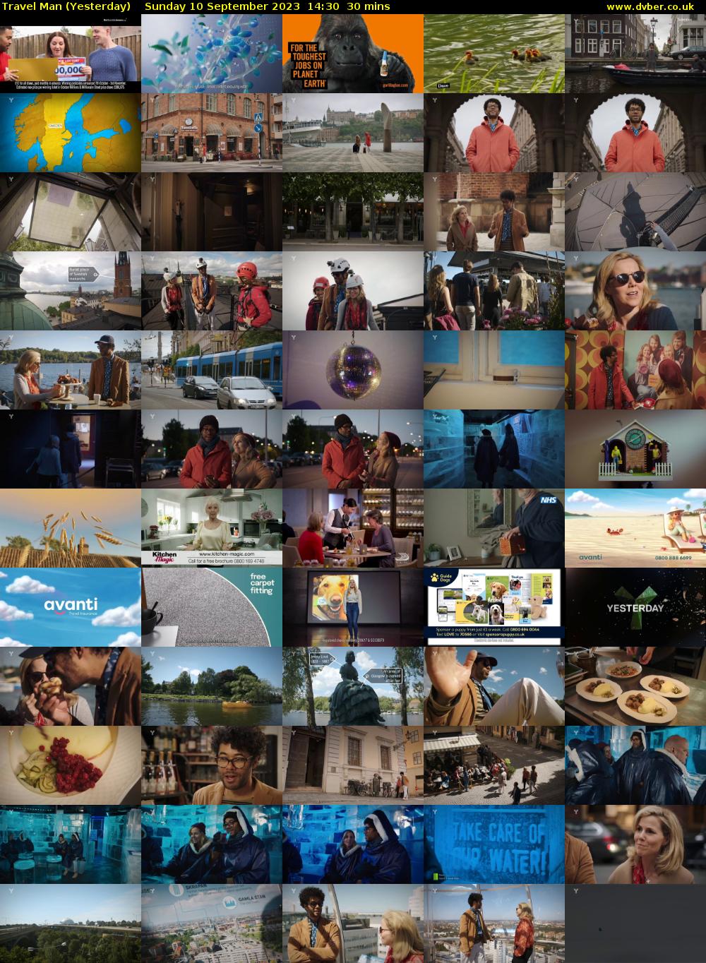 Travel Man (Yesterday) Sunday 10 September 2023 14:30 - 15:00