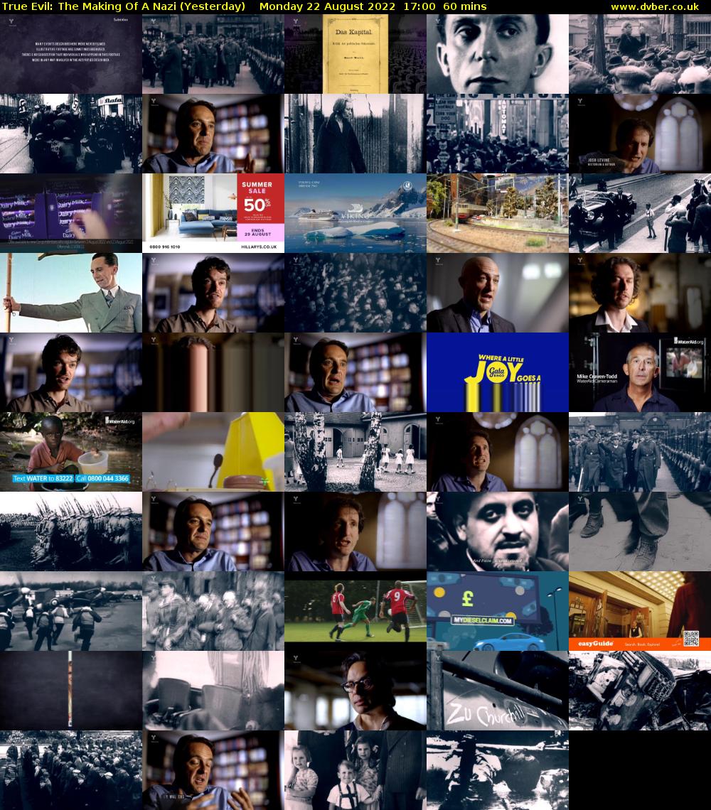 True Evil: The Making Of A Nazi (Yesterday) Monday 22 August 2022 17:00 - 18:00